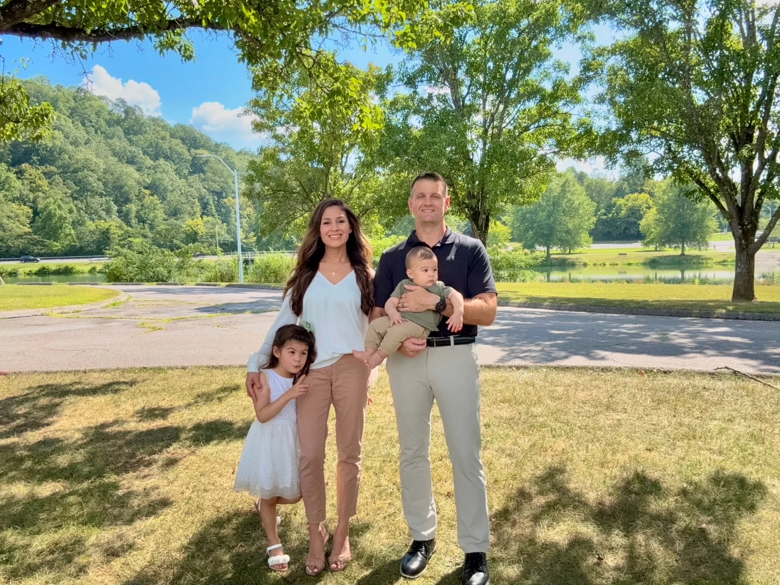 Colt Jennings with his wife Kenia and children Elise and Wyatt